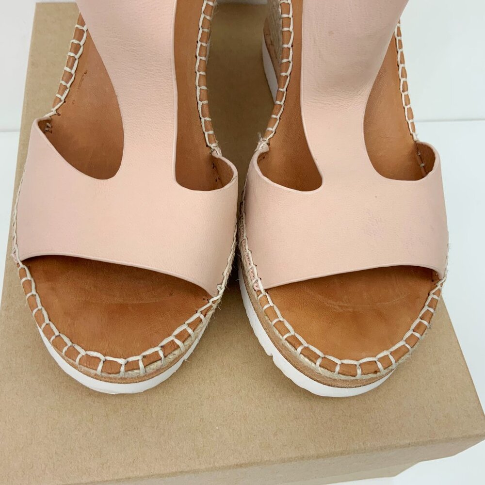 New Gentle Souls by Kenneth Cole Elyssa Easy T-Strap Wedge Sandals Sz 9 - Picture 13 of 16